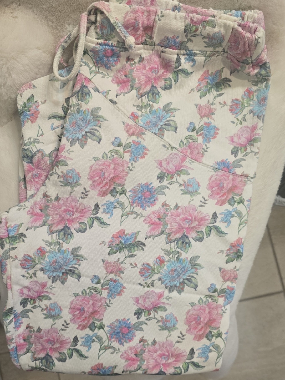 Love Shack Fancy Etty Floral Joggers - Sea Orchid - Picture 16 of 16
